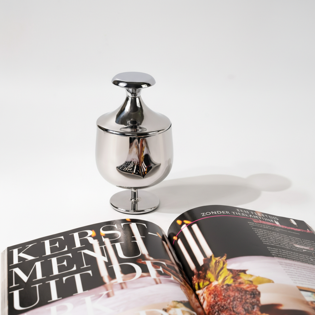 0 | 现代简约不锈钢糖罐储物罐创意摆件工艺品桌面装饰品厨房陈设