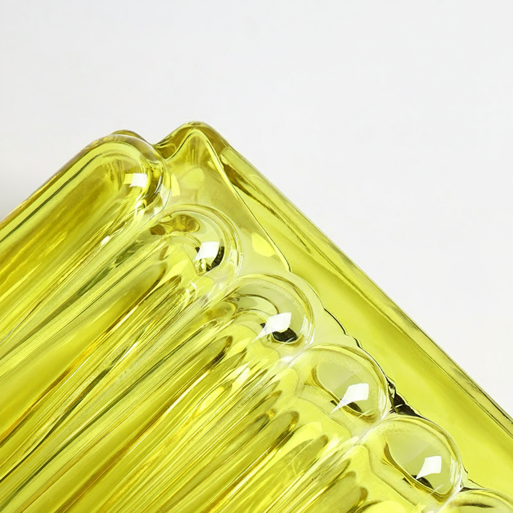 0 | Best west 创意竖楞玻璃花瓶创意样板房客厅玄关桌面软装饰品摆设