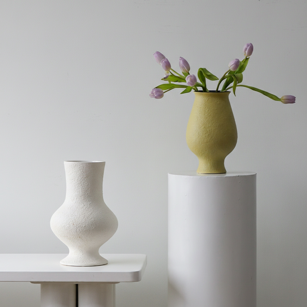 0 | Best west 陶瓷花瓶高级感玄关桌面装饰干花瓶摆件客厅插花大肚瓶