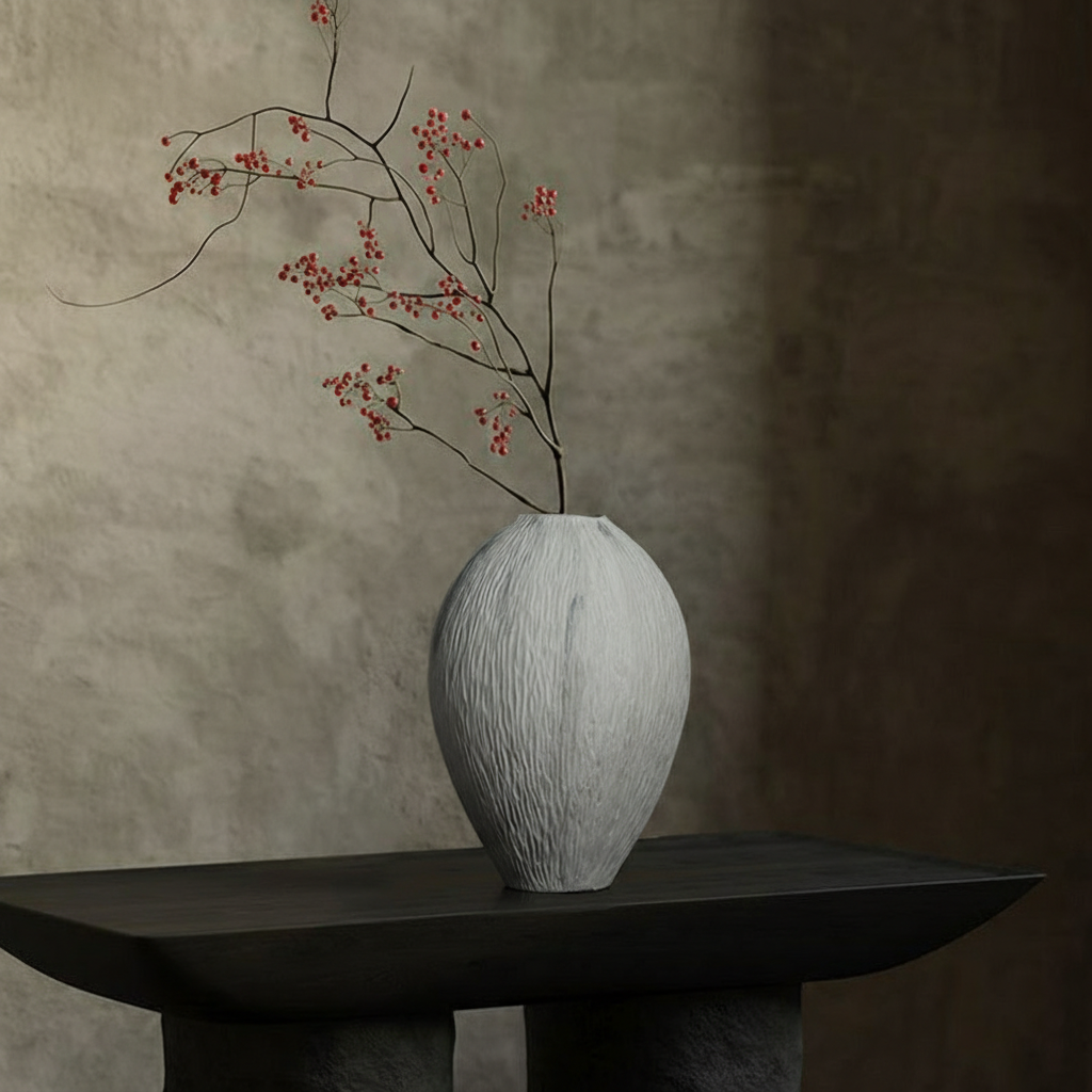 0 | Best west 白色陶瓷大肚哈密瓜花瓶陶罐家居客厅高级感新中式软装