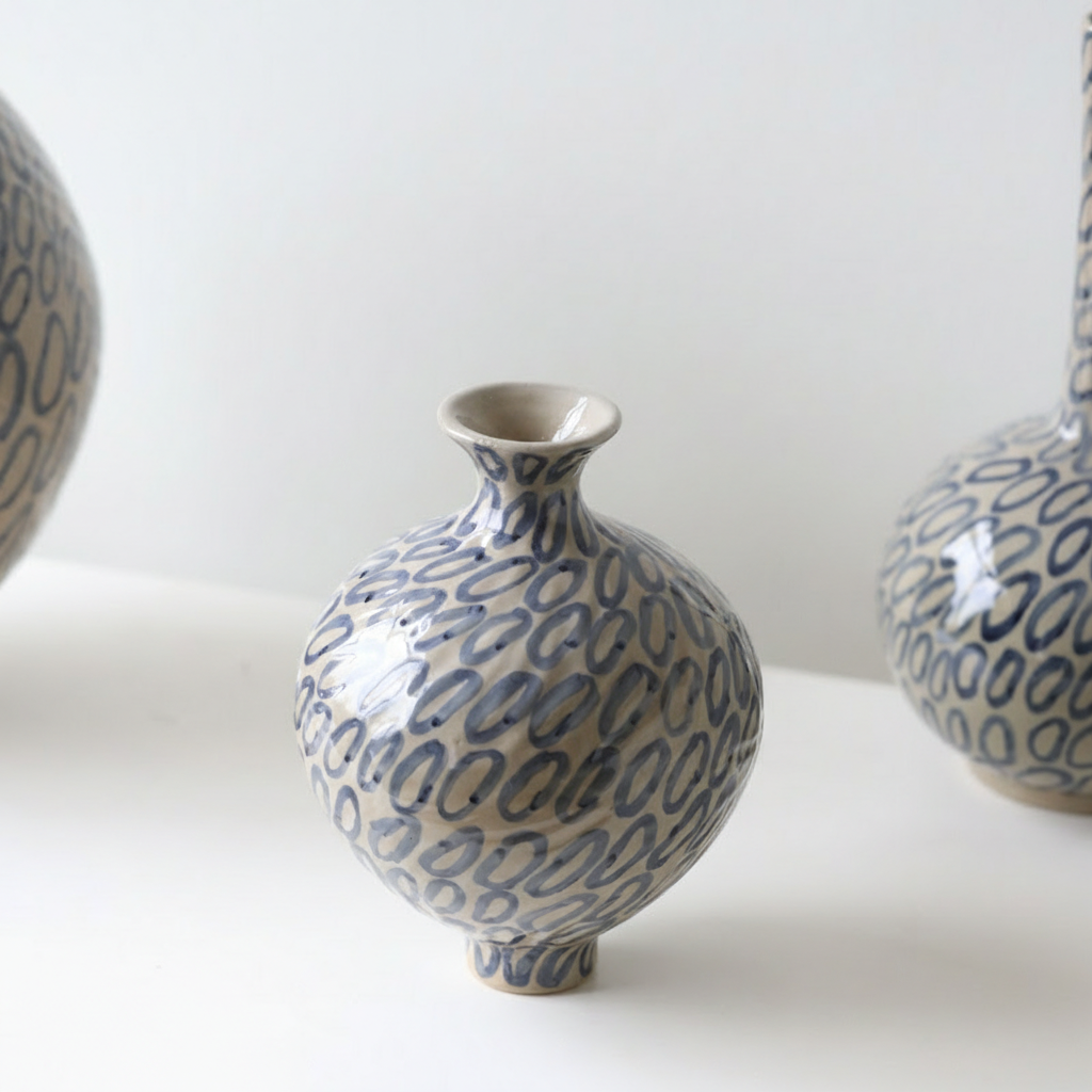 0 | Best west 大丹陶瓷新中式侘寂风花瓶摆件客厅插花陶罐样板装饰品