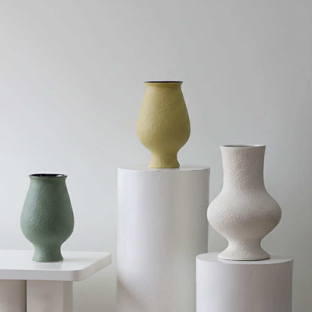 0 | Best west 陶瓷花瓶高级感玄关桌面装饰干花瓶摆件客厅插花大肚瓶