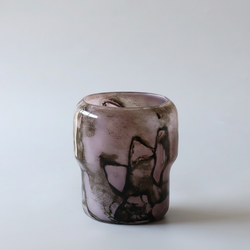 Purple and black cloud-shaped fan-shaped flower vase SH24-08