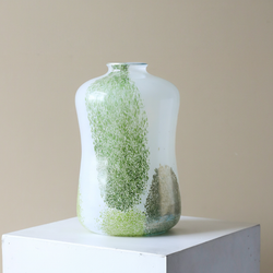 Vaso branco verde azul safira alto