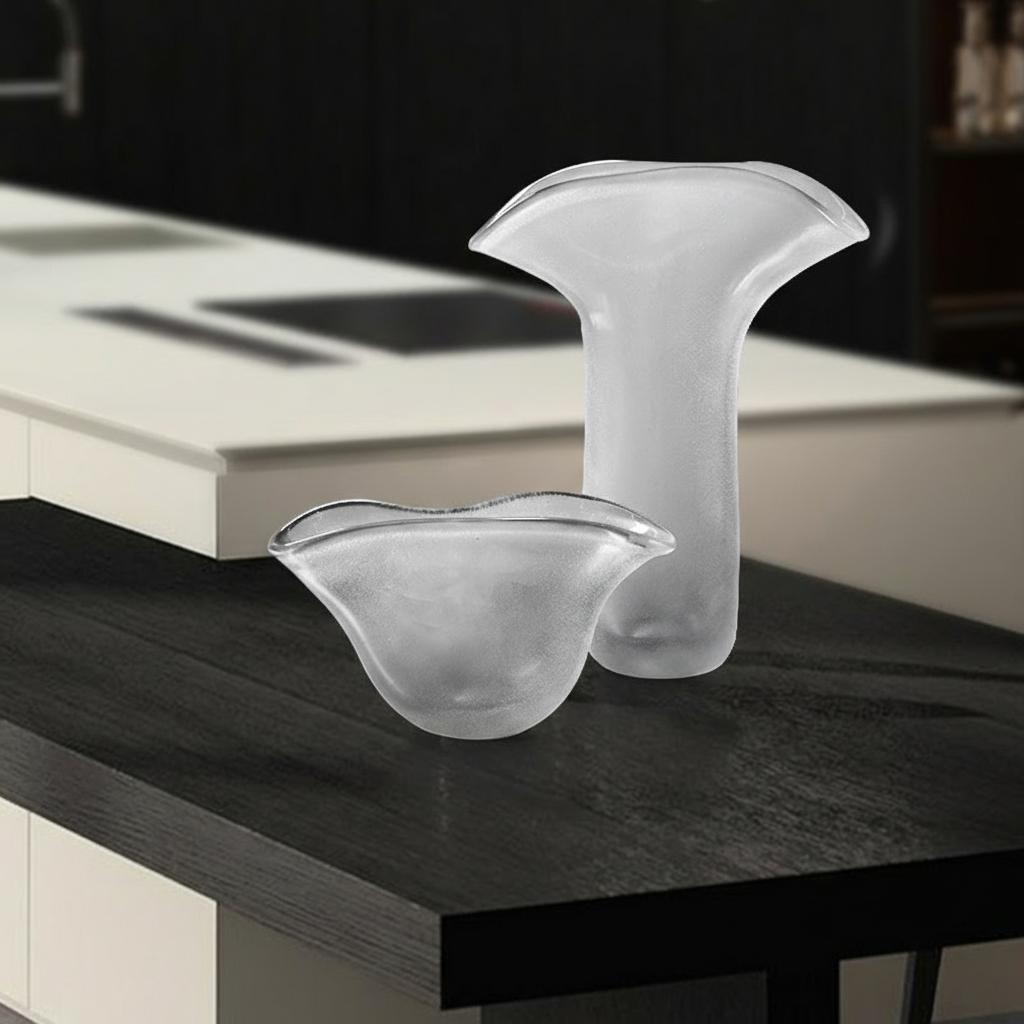 0 | Best west 创意日式本白色磨砂高档玻璃花瓶摆件家居装饰品花器