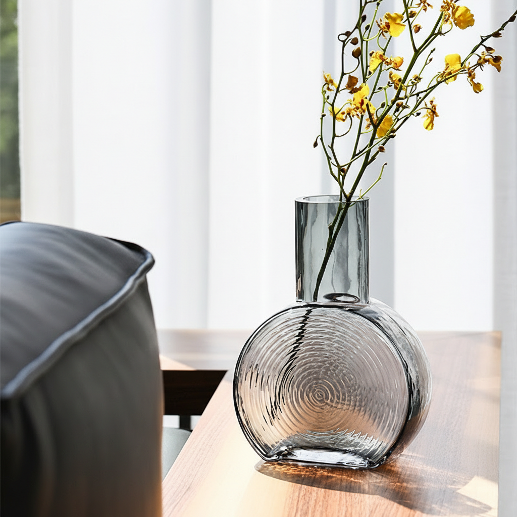 0 | Best west 创意家居客厅装饰品玻璃花瓶创意不规则干花插花瓶摆件