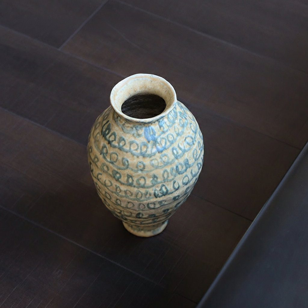 0 | 新中式花瓶景德镇陶瓷创意艺术感线条客厅花器玄关电视柜装饰摆件