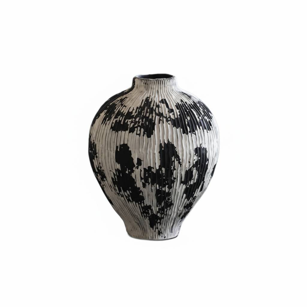 0 | 侘寂风客厅装饰陶瓷花瓶摆件玄关电视柜景德镇插花陶罐轻奢高级感